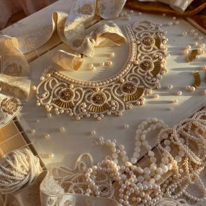 Exclusive author's work "Velsky wedding crown, XIX century" with earrings